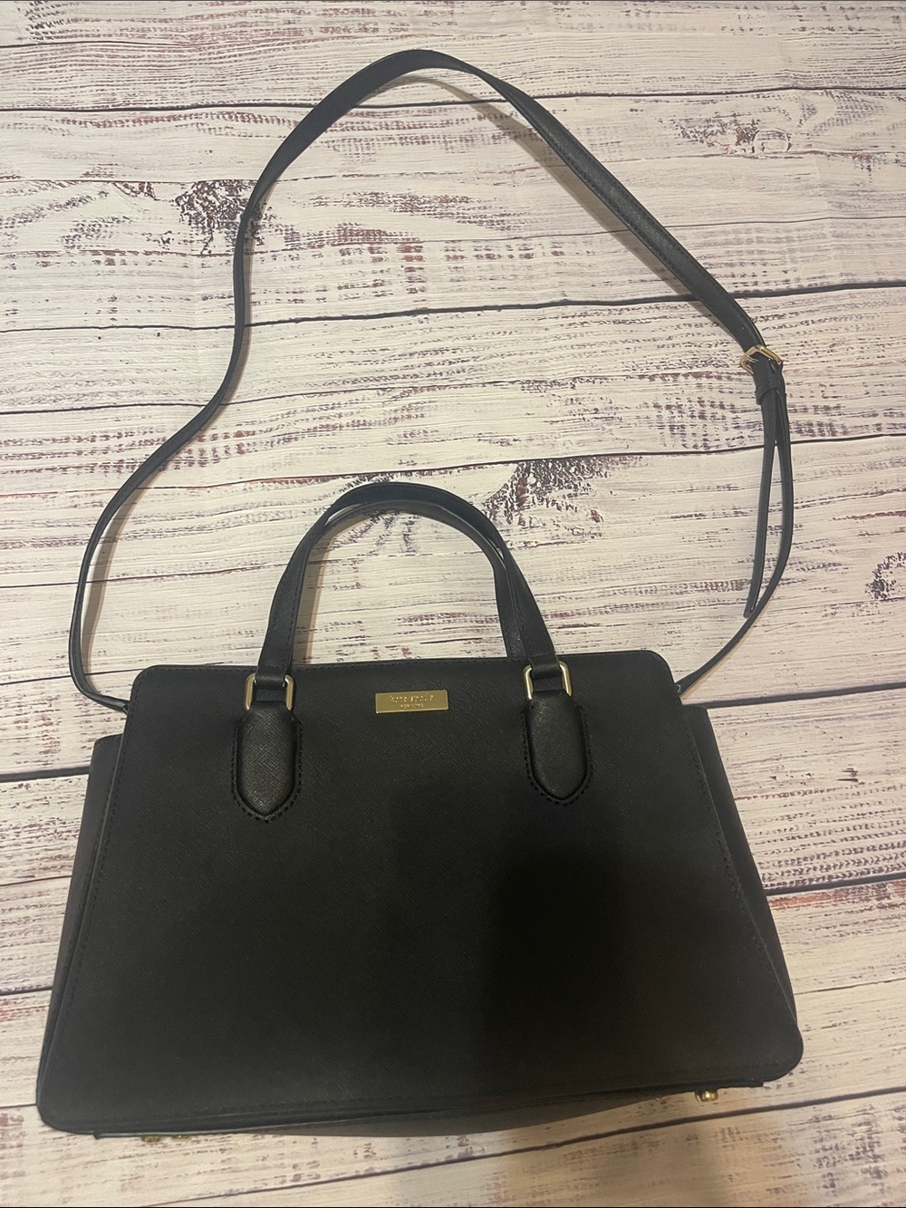Kate Spade Laurel Way Reese Satchel Black Structured Top-Handle Shoulder Bag